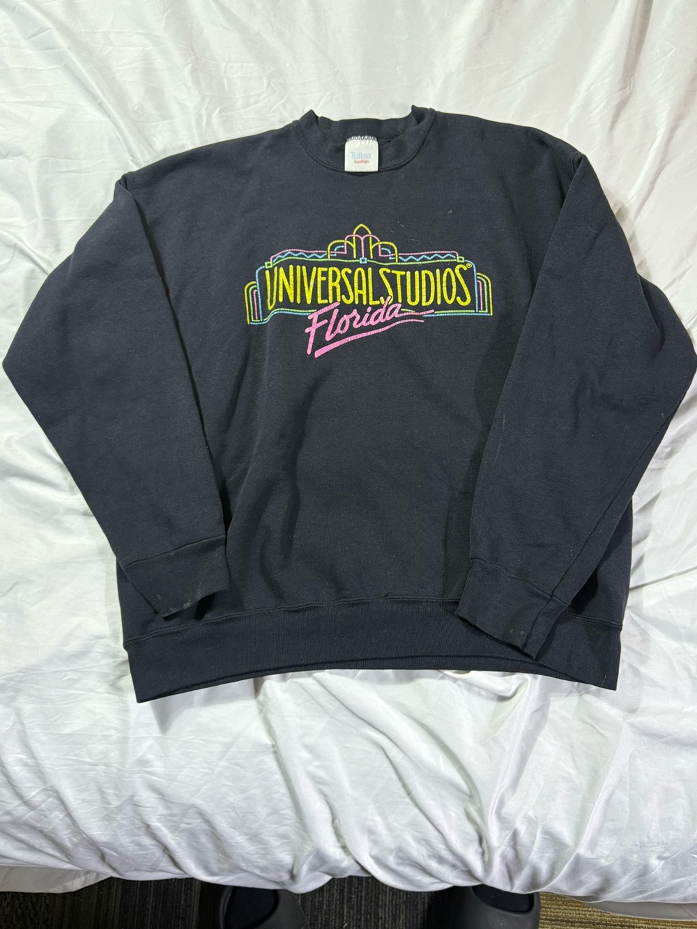 Vintage Universal Florida Black Crewneck Sweatshirt Tultex XL